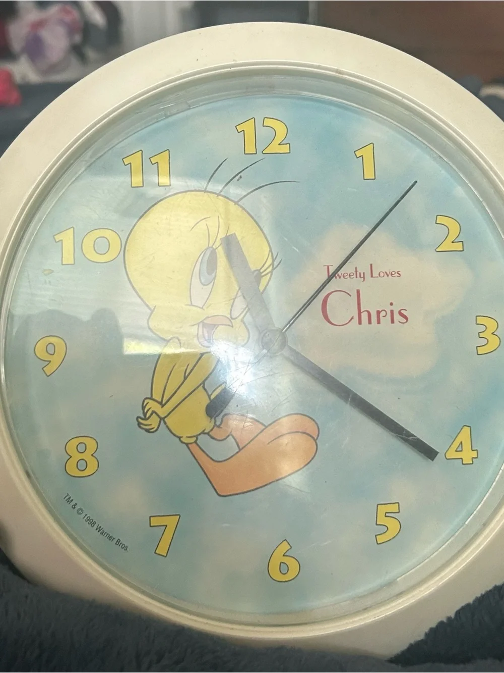 Warner Bros. Tweety Wall Clock in Yellow and Blue